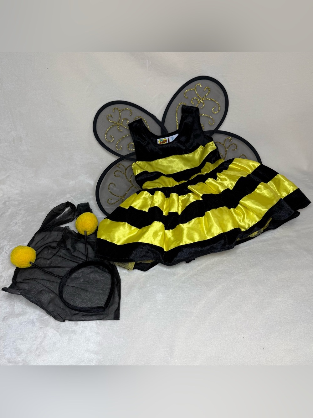 Bumblebee Costume Dress w/ Headband & Wings, Size 4T, PreLoved Great Condition!